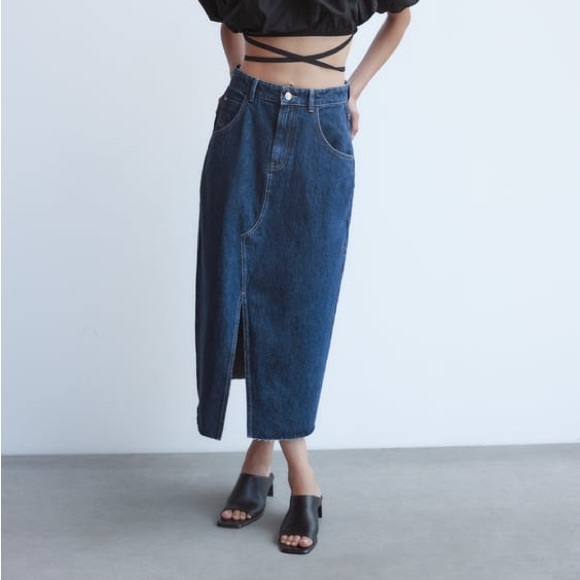 ZARA denim midi skirt - S - Picture 6 of 10